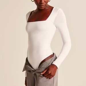 A&F soft and cozy square neck one piece body suit